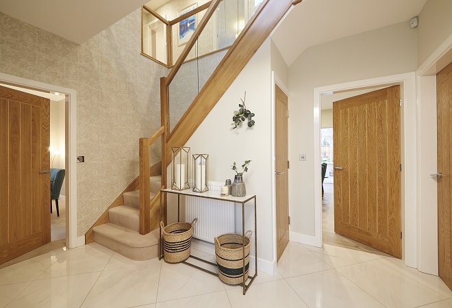 The hallway in a Jones Home, bought using an assisted move scheme