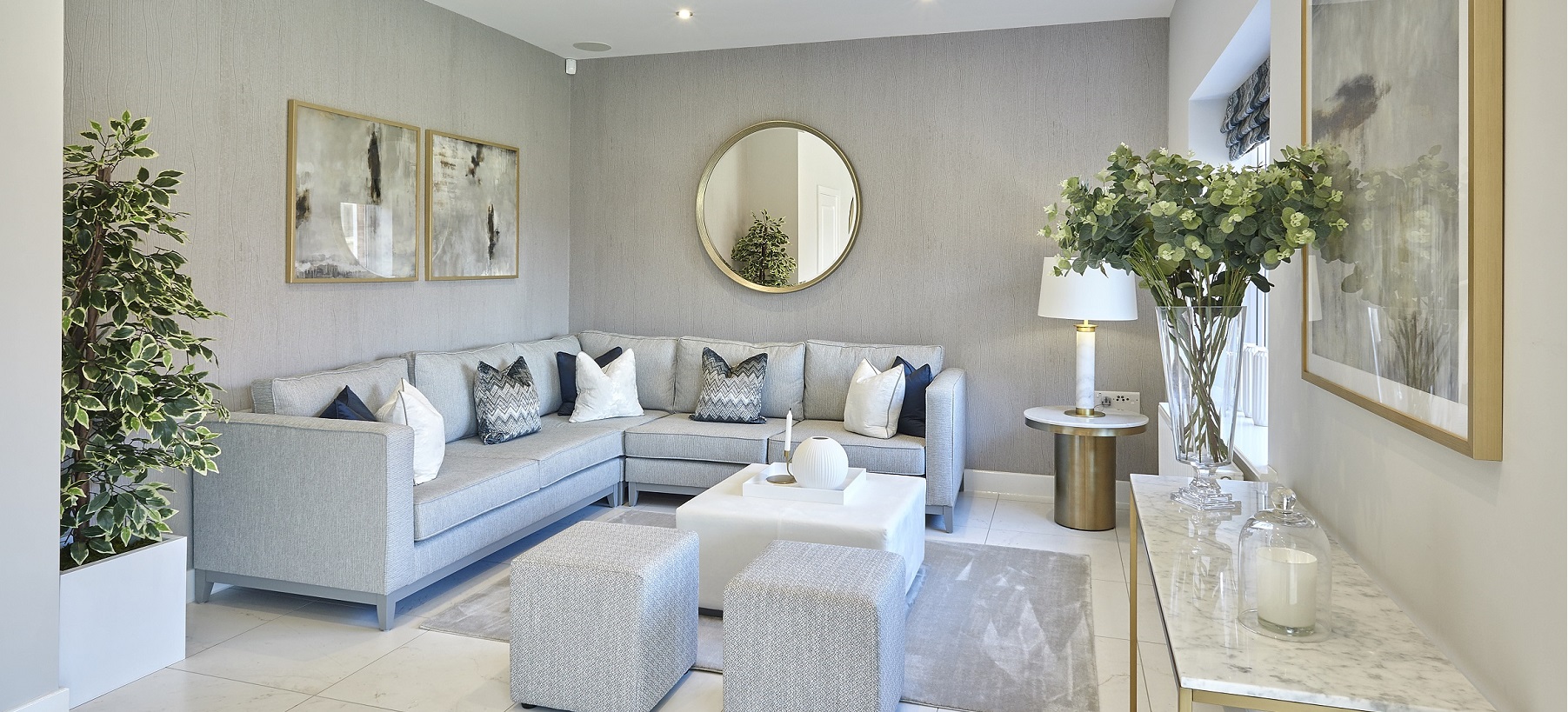 A stylish living room in a Jones Homes new build.
