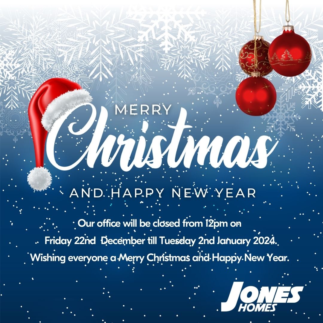 Merry Christmas & Happy New Year from all at Jones Homes